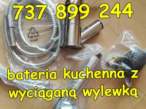 bateria kuchenna z wyciąganą wylewką